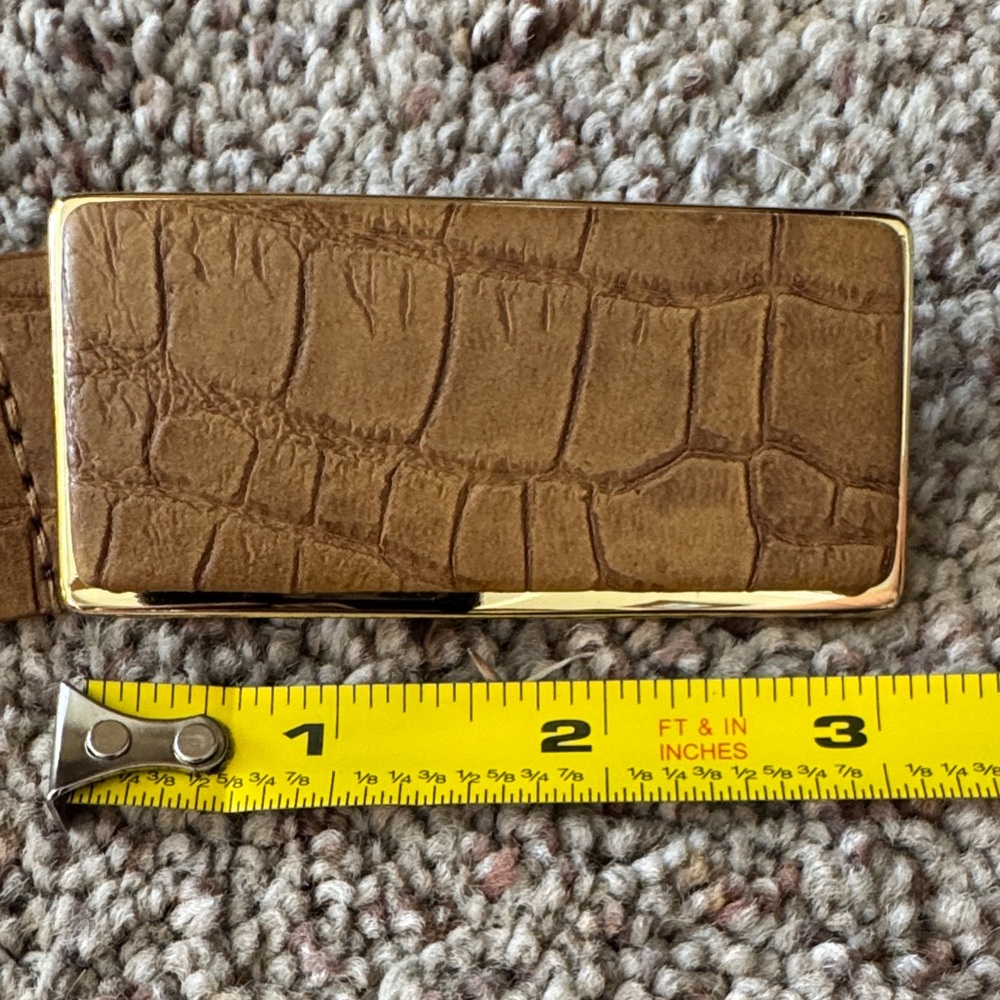 Nine West Brown Crocodile Pattern Belt - Picture 8 of 9